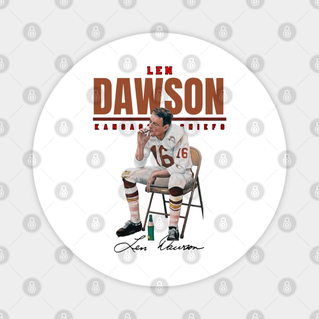 Len Dawson Aesthetic Tribute 〶 Magnet by Terahertz'Cloth